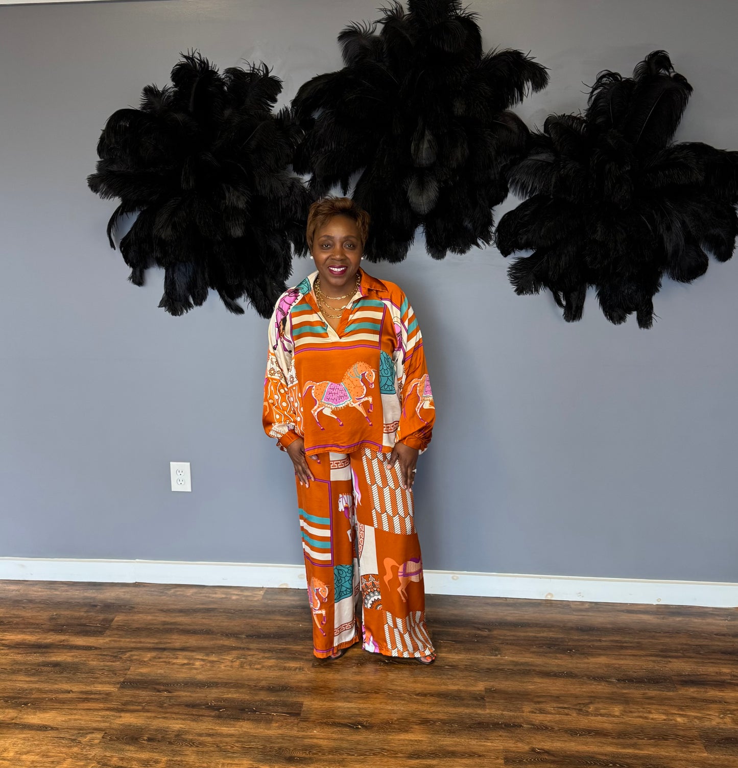 Regal Carousel Satin Set