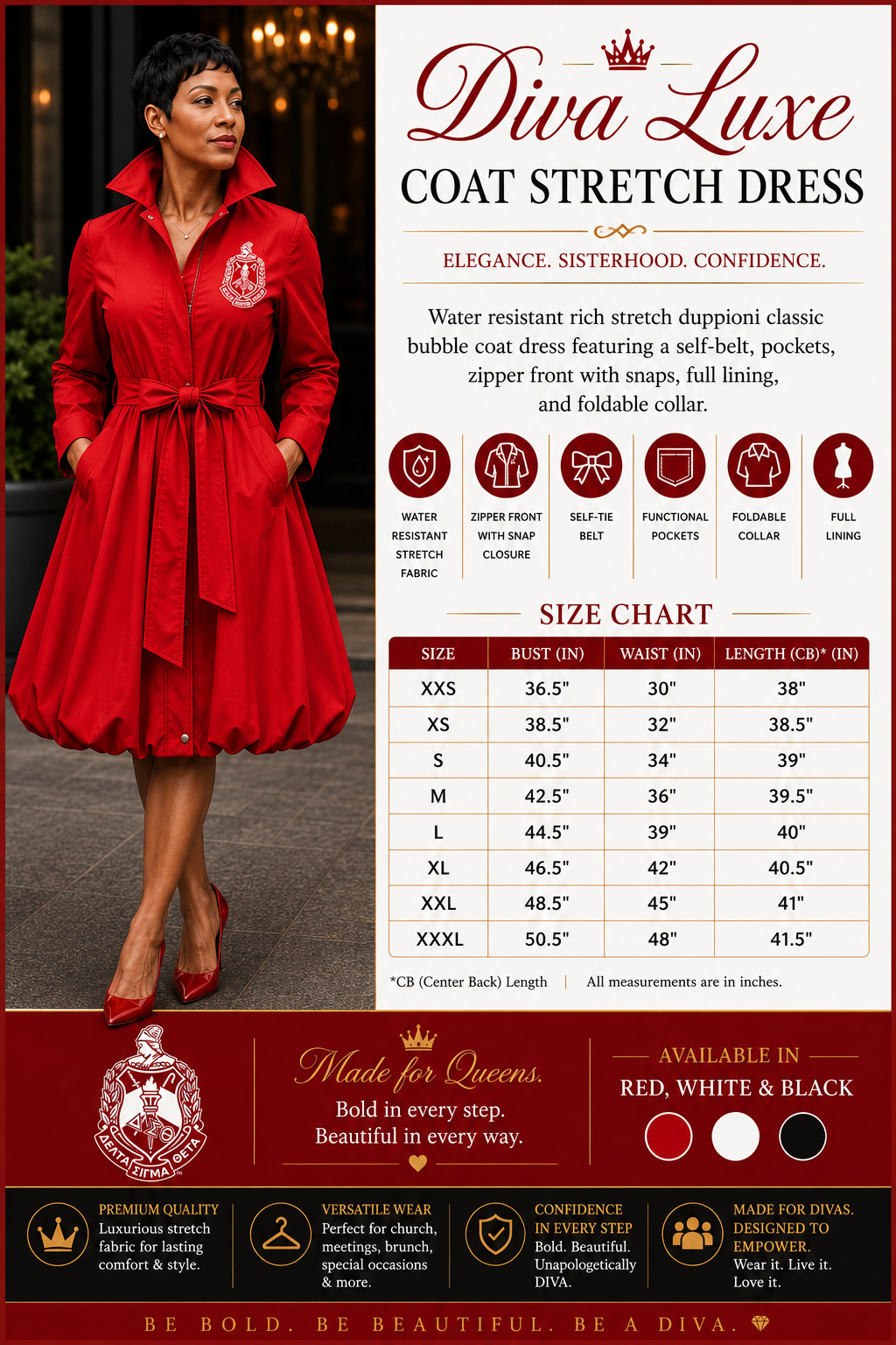 Diva Luxe Coat/Dress (Pre-Order)