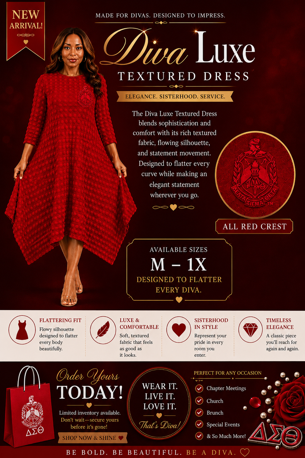 Diva Luxe Textured Dress