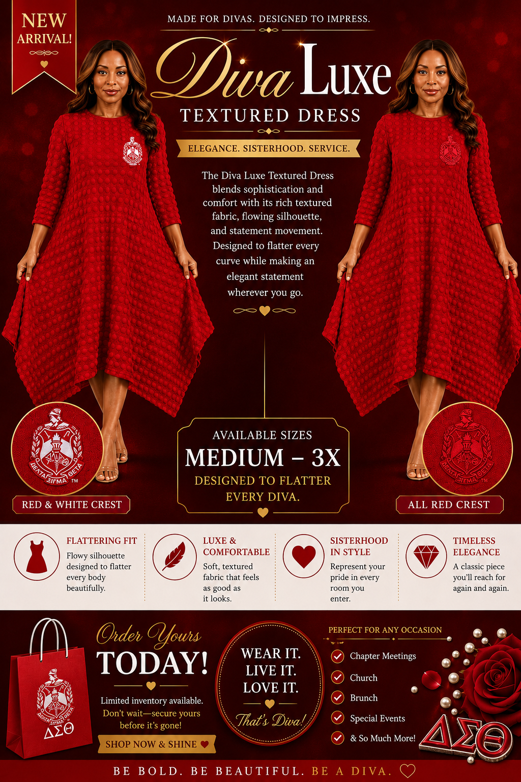 Diva Luxe Textured Dress