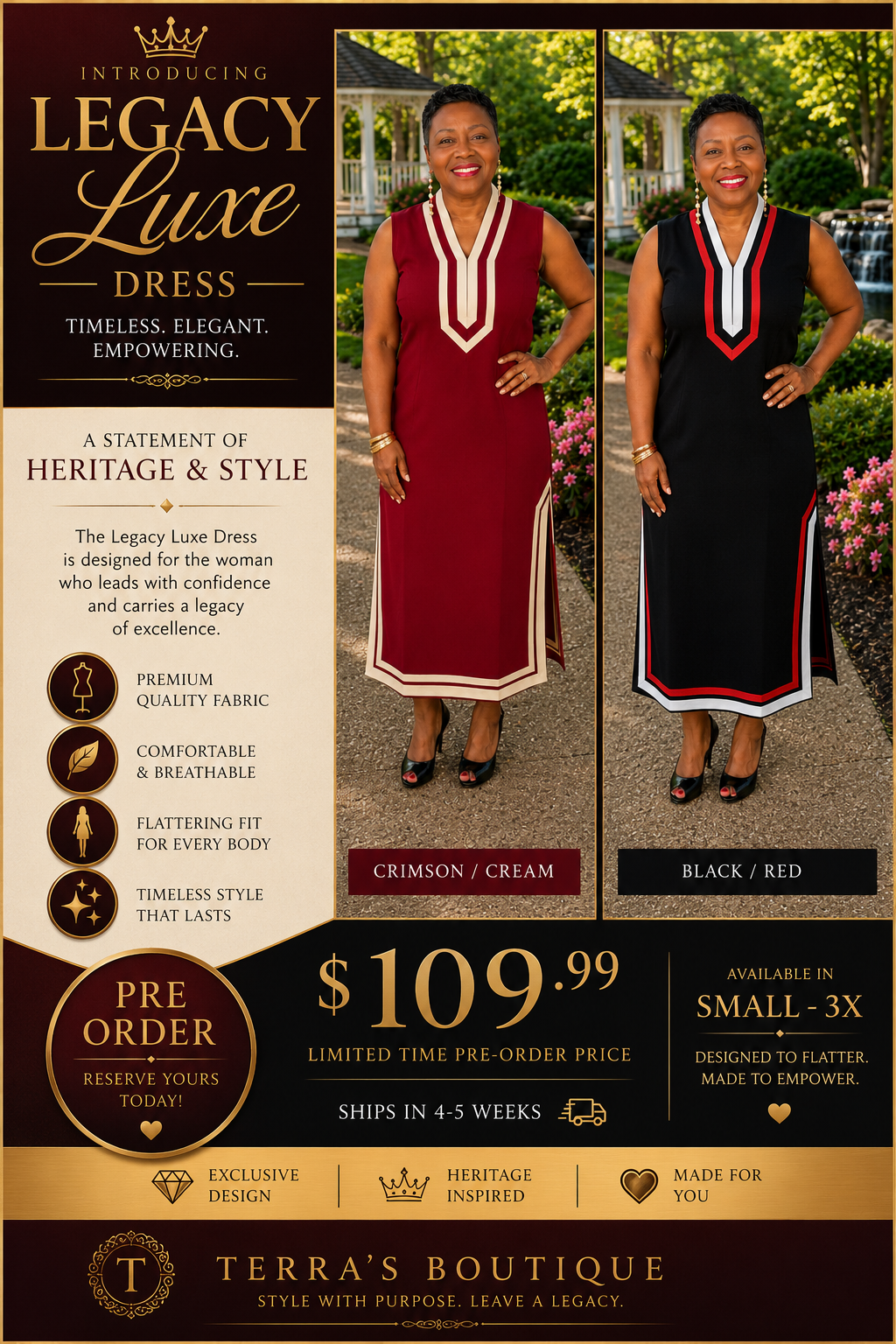 Legacy Luxe Dress (Pre-Order)