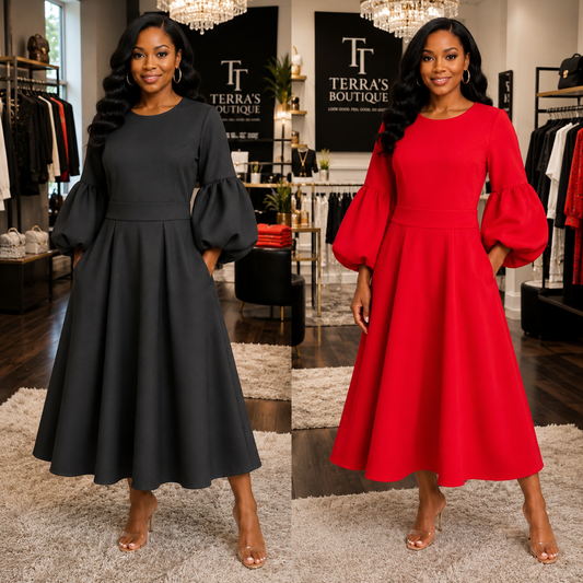 Bubble Sleeve Dress