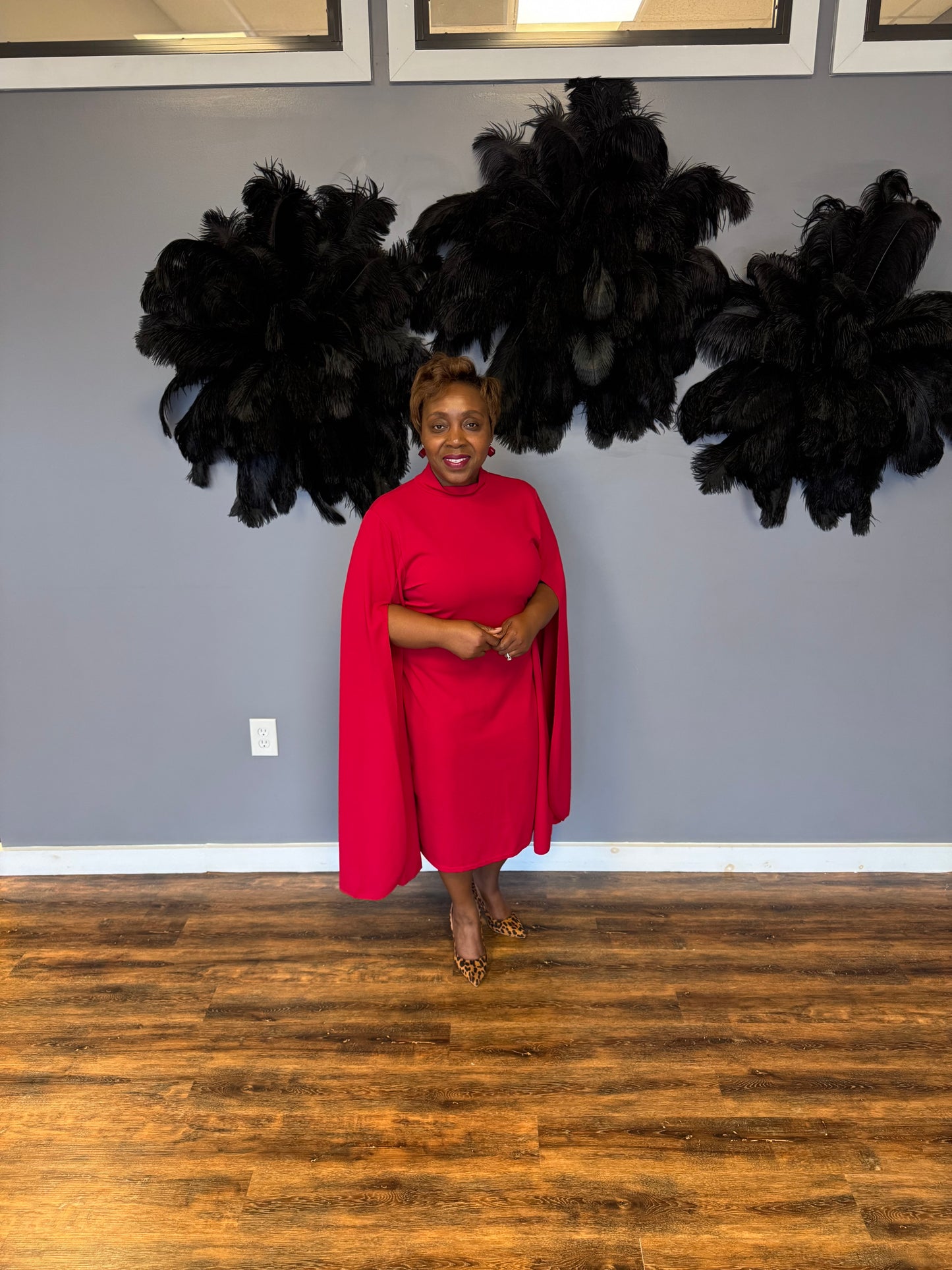 Elegance Cape Dress