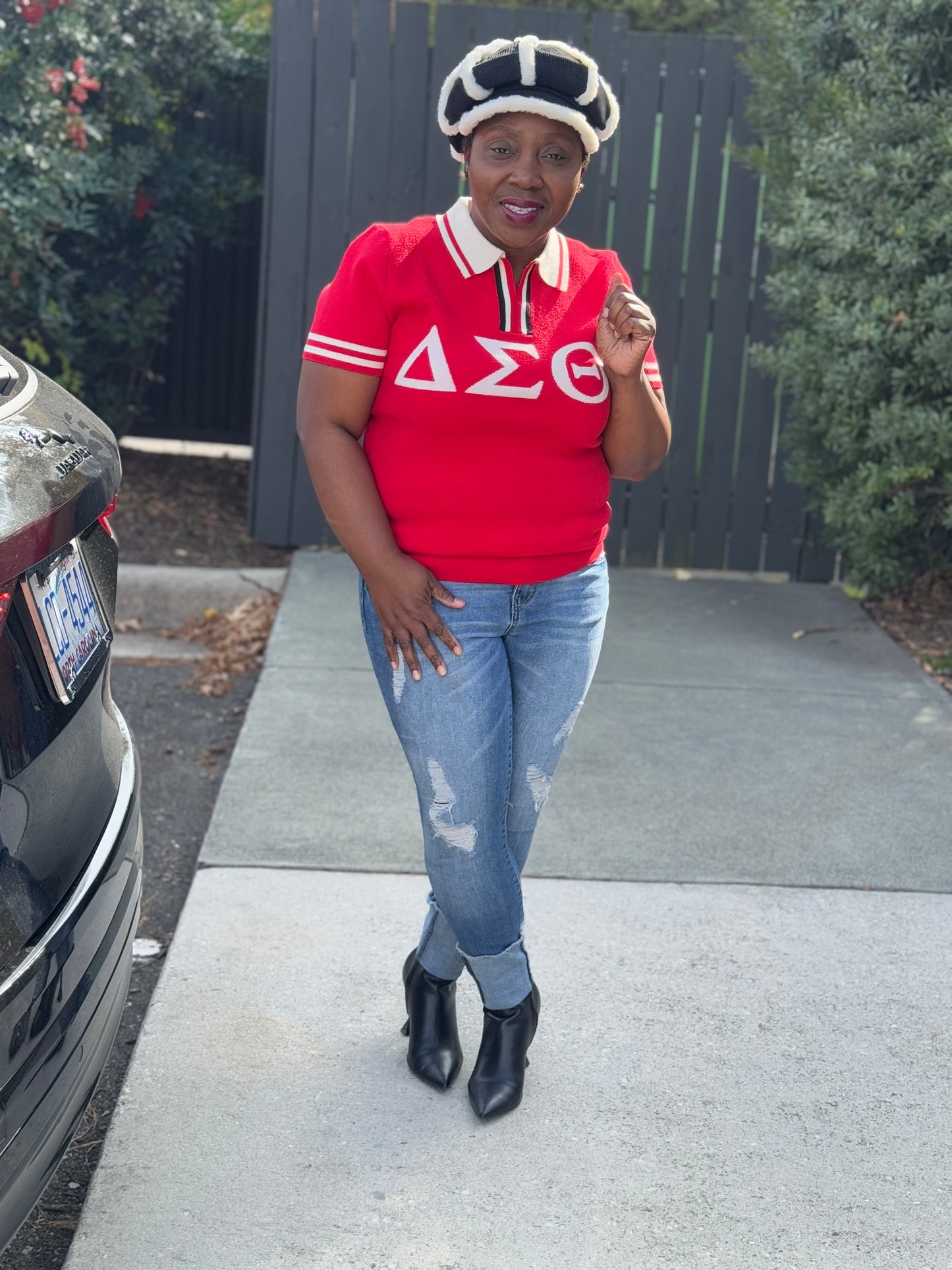 Soror Heritage Knit Polo Sweater (Pre-Order)