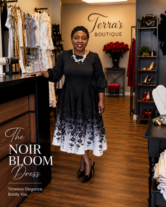 Noir Bloom Bounce Dress