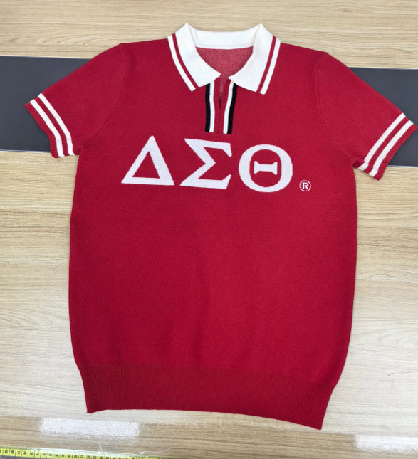 Soror Heritage Knit Polo Sweater (Pre-Order)