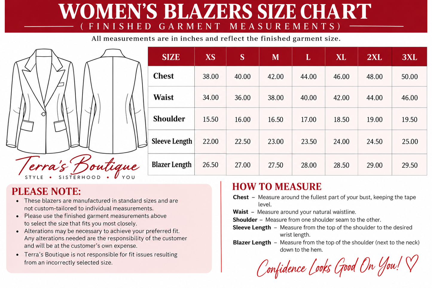 CHCAA-Classic Blazer Order