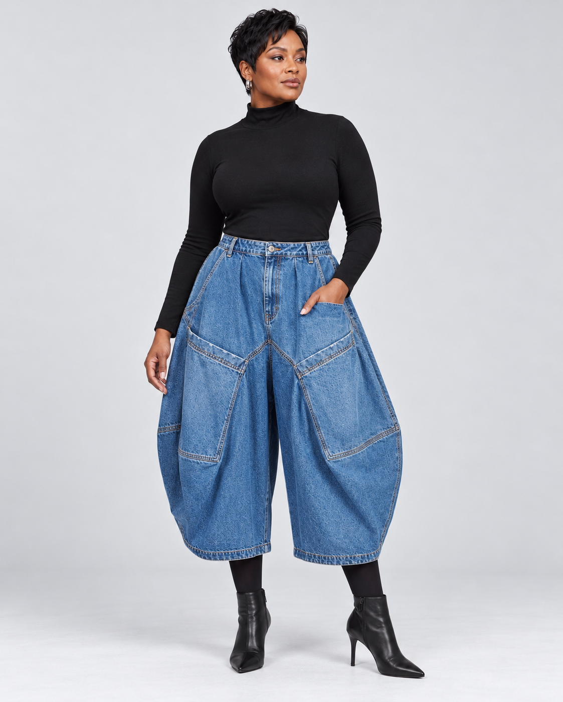 Denim Drama Cocoon Pants
