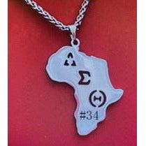 Delta Line Number Africa Necklace